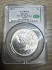 1922 PEACE DOLLAR CACG MS63 Rare Witterbrick 2025 FUN Show Release Sample!