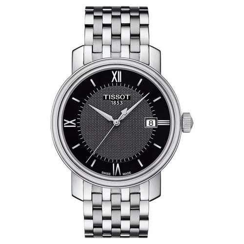 Tissot Chemin Bridgeport Men Silver Classic Watch Stainless Steel Wristwatches