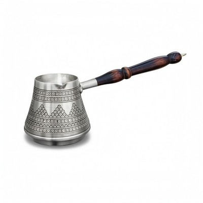 Türkischer Cezve Holzgriff Kupfer Cezve Topf traditionelles Design