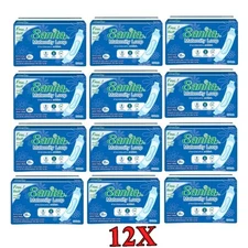 12 X NAPKINS SANITARY POSTPARTUM PATIENTS LOOPED EXTRA LONG 35 cm. FREE BELT