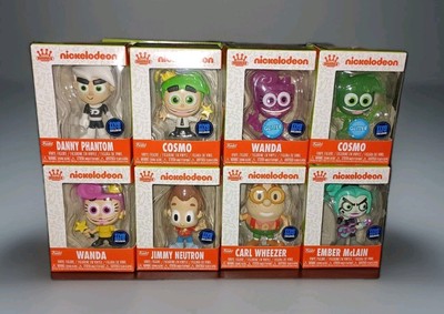 Nickelodeon Funko Minis Danny Phantom Glitter Complete Set Of 8 Display Box  