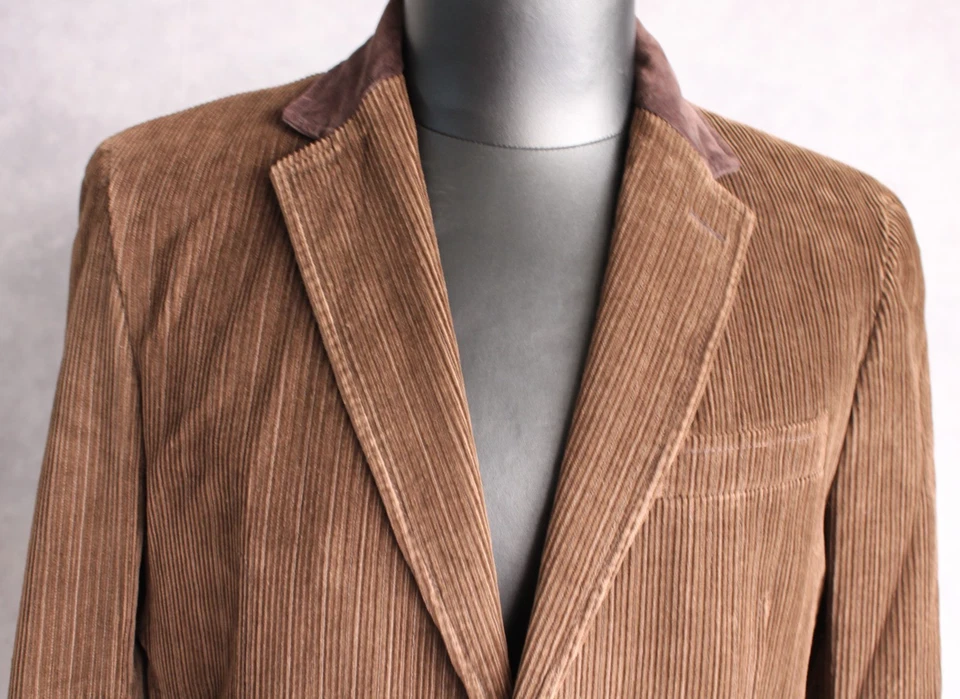 Abrigo deportivo de pana Dolce & Gabbana para hombre talla 46R marrón hecho en Italia Foto 2 de 4