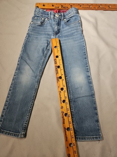 Levis Jeans Youth Boys Sz 6 Blue Denim Casual Stretch Western Whisker Fade Pants - Picture 7 of 13
