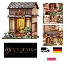 CUTEBEE Miniatur Teehaus Bausatz Kirishima Cha-an DIY Puppenhaus Spielzeug