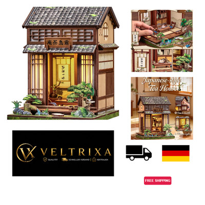 CUTEBEE Miniatur Teehaus Bausatz Kirishima Cha-an DIY Puppenhaus Spielzeug