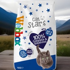 NEW Webbox Cat Stars Chicken Dry Adult Cat Food 900g 6.03 per kilo