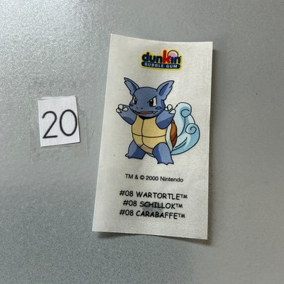 #08 Schillok  Dunkin Bubble Gum 2000 Pokemon Sticker Nintendo