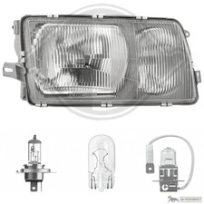 Scheinwerfer DEPO/TYC rechts H4 H3 für Mercedes Benz S-Klasse W126 Bj. 1980-1991