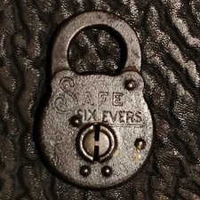 Old Safe Six Lever Padlock 