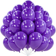 Dark Purple Balloons 100pcs Royal Purple Color 12 Inch