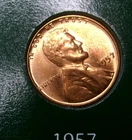 1957 P D LINCOLN WHEAT PENNY UNC 2 COIN SET