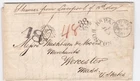 1861 TRANSATLANTIC MARSH BROS SHEFFIELD LETTER TO USA DOUBLE 48 RATE & 38c =466=