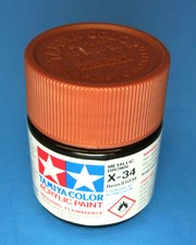 Tamiya Acrylic 23ml 81034 X-34 Metallic Brown
