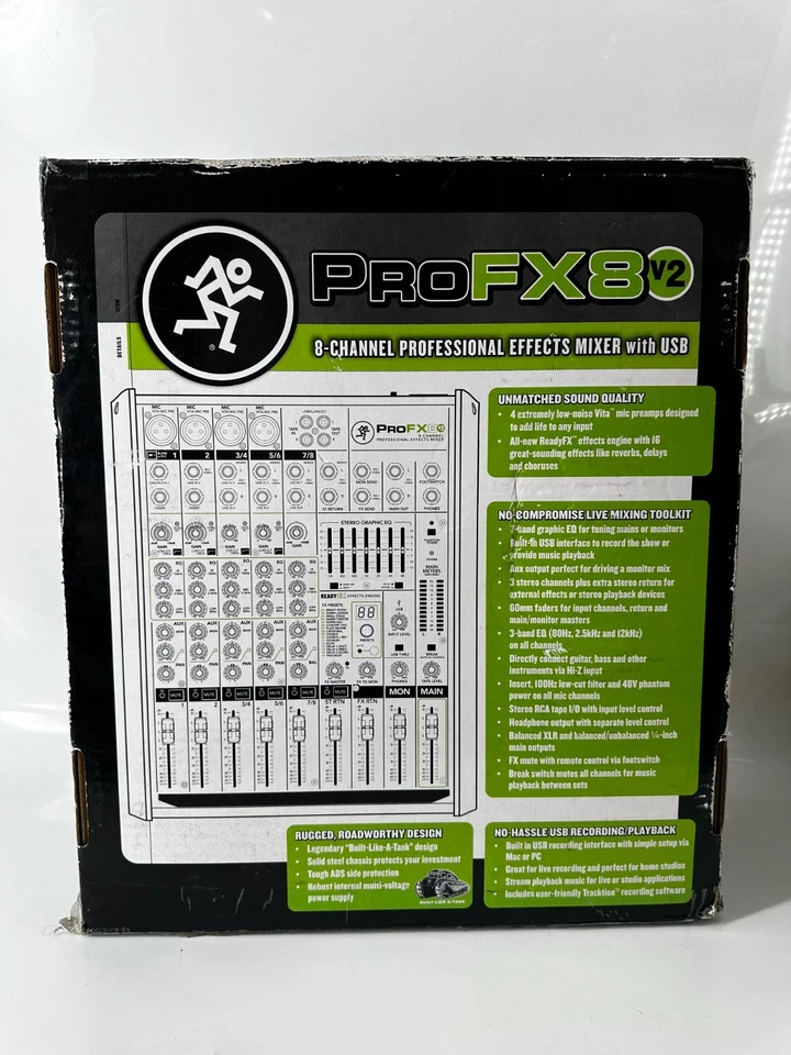 Mackie PROFX8V2 8-Channel Professional Effects Mixer W/ Power Cord - Image 2 of 3