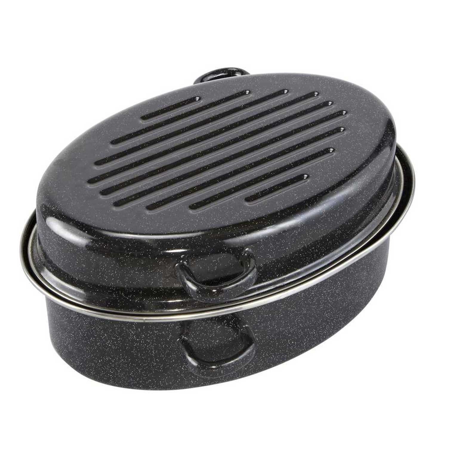 CUCINOVA Emaille Bräter [38 cm] mit Deckel – Gansbräter – Schmortopf