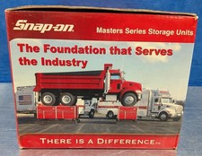 SNAP-ON TOOLS DUMP TRUCK  MASTERS SERIES STORAGE UNITS DESK CLOCK DIE CAST 1:50