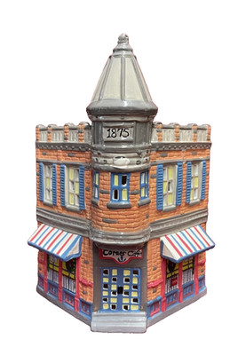 DEPARTMENT 56 CHRISTMAS SNOW VILLAGE BUILDING 1988 - THE CORNER CAFE #5124-1