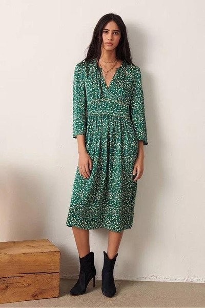 Women Ba&sh Dress Green Viscose 38 / M / 46