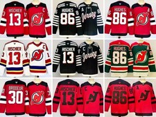 NEW NHL Hockey Jersey New Jersey Devils #30 #13 Nico Hischier #86 Jack Hughes