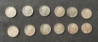 Lot of (12) 90% silver Roosevelt Dimes 1959-1964-D