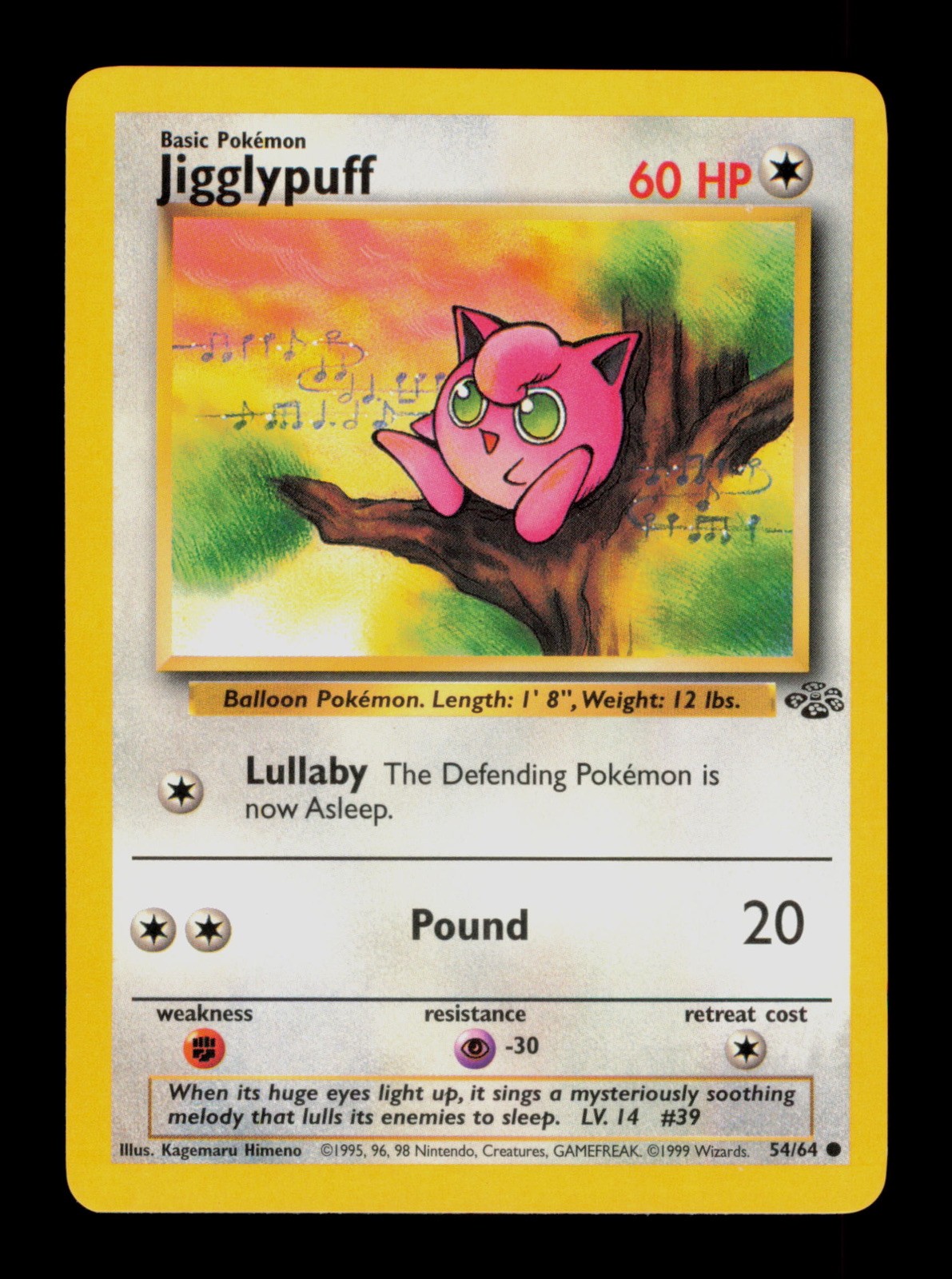 Jigglypuff 54/64 Pokemon Jungle Trading Card TCG
