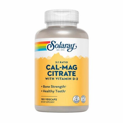 Cal-Mag Citrate 180 Caps 400 IU by Solaray
