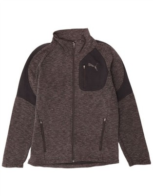 PUMA Mens Tracksuit Top Jacket Medium Grey Colourblock Cotton SJ10
