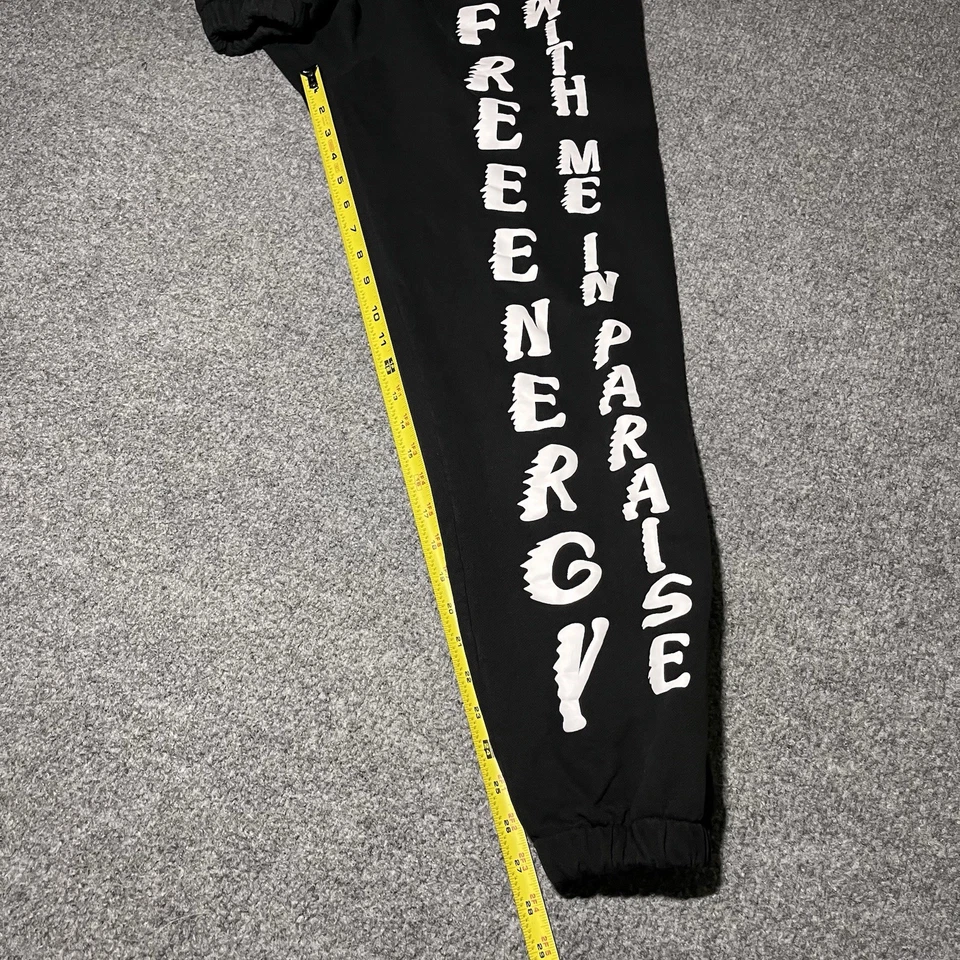 Pantalones deportivos Kanye West para hombre grandes niños See Ghosts Trust God negros elásticos Foto 4 de 4