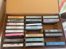 20 Cassette Tapes, Leather Carrying Case, Featuring Elvis Presley - Untested