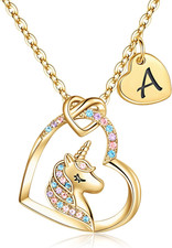 Valentines Gifts for Kids Girls - Unicorn Necklace Gifts for Teen Girls Kid, Col