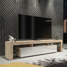 TV Stand – 200cm – High Gloss Doors Extra-Wide Modern Media Cabinet – LUNARO
