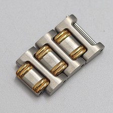 GUCCI 9000L Women's Watch Band Bracelet Parts Genuine 3Link Silver Gold 12mm