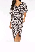 New! Womens Midi Dress- Animal Print- Size 6