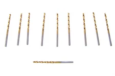 10pc 5/64" Titanium Coated Profesional Twist Drill Bit HSS For Metal