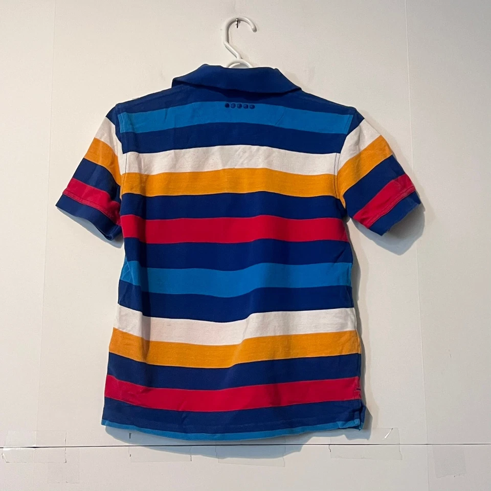 Polo Coogi Niños Talla S Multicolor Rayas Rugby Bordado Cuello Foto 2 de 4