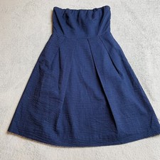 J Crew Strapless Dress, Navy Blue, Size 4