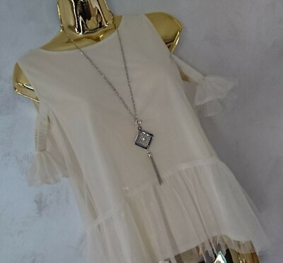 SCHÖNES NEUES BEIGE CREME SCHULTERFREIES DAMEN OBERTEIL T-SHIRT BLUSE GRÖSSE S GRÖSSE 8 EUR 36