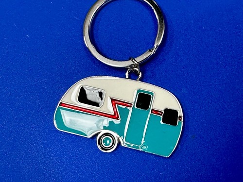 RV Camper NOS Cutout Retro Colors Keychain, Key Chain Ring - Imagen 3 de 12