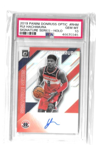 2019-20 Donruss Optic Rui Hachimura Signature Series Rookie Auto ~ PSA  10