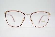 Vintage Glasses Zeiss 6840 Red Gold Oval Eyeglass Frame