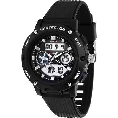 Sector Orologio Uomo/Ragazzo R3251293001 Ana-Digitale Nero 43mm Crono