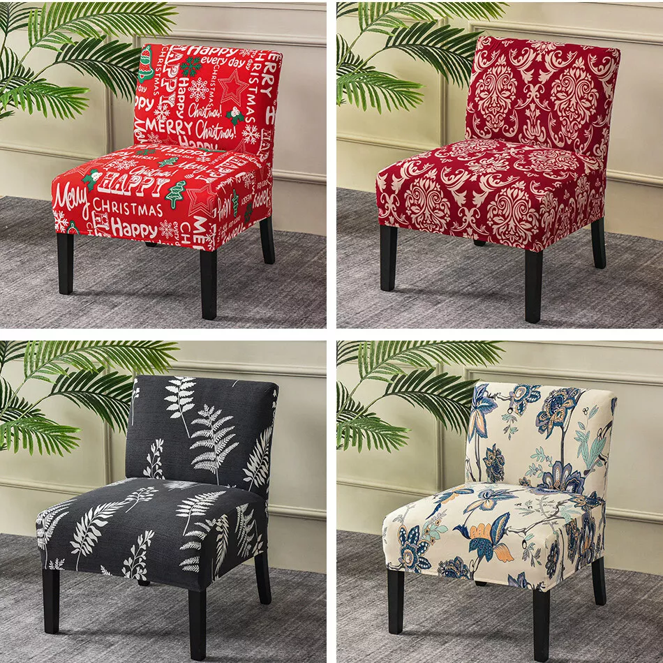 Armless Accent Chair Cover Stretch Slipper Chair Slipcover Protector Home  Decor