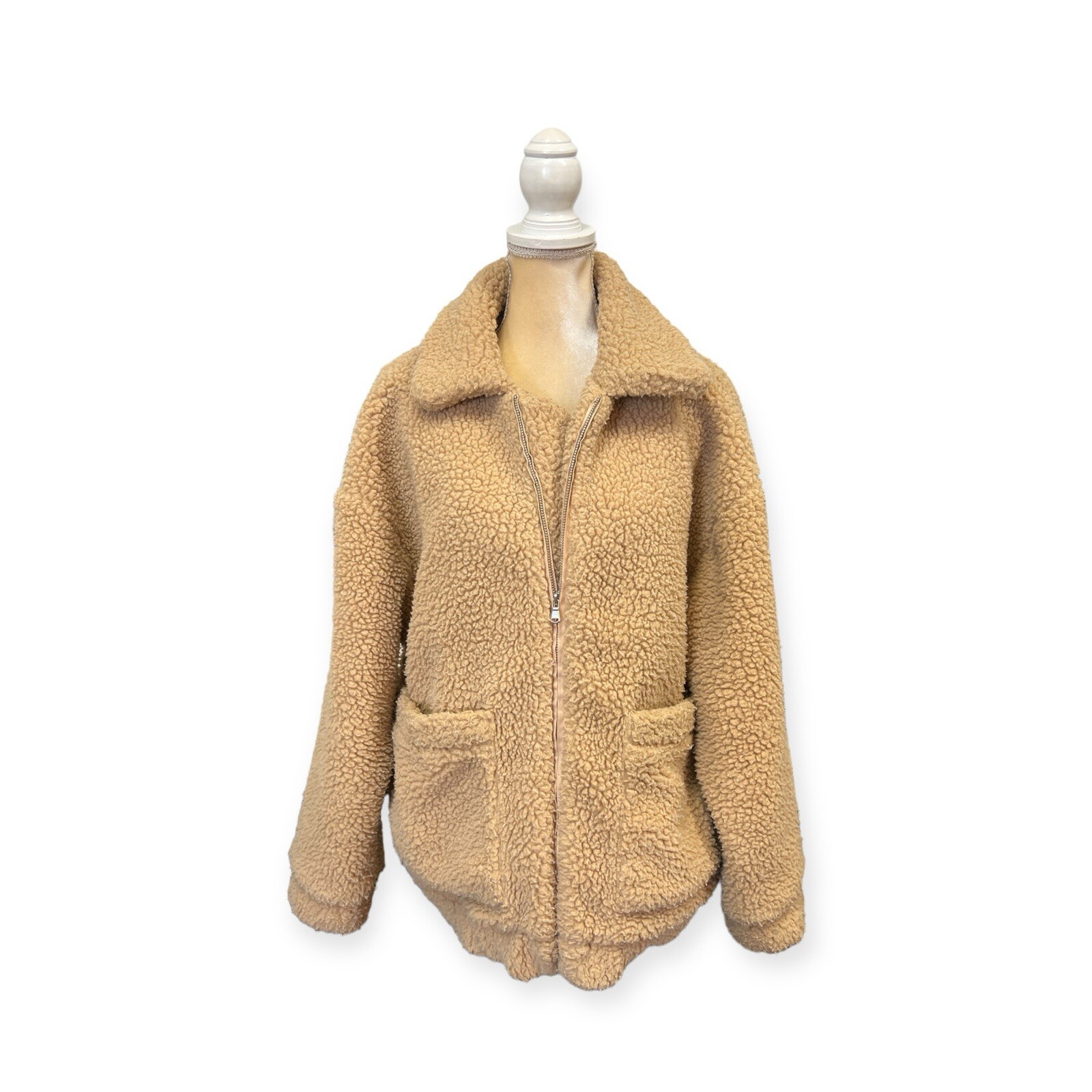 I Am Gia Pixie Coat Size S Small Caramel Teddy Sherpa Jacket