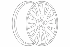 Genuine GM 2006-2008 Buick Lucerne CX CXL CXS V8 17x7-Inch 9-Spoke Whee 9595945