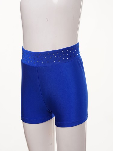 Girls Tracksuit Shiny Outfit Ballet Activewear Rhinestones Set Dance Crop Top - Picture 12 of 75
