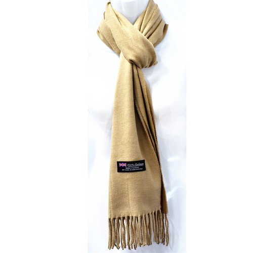 Mens Womens Winter Plain Solid Wool Scotland Made 100% Cashmere Scarf Scarves - Picture 10 of 31