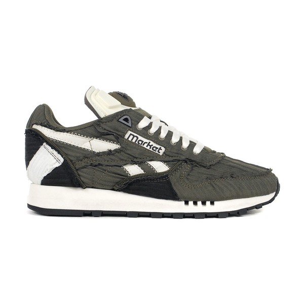 Zapatillas deportivas Reebok Market clásicas de cuero verde/negro/tiza para hombre 100069830