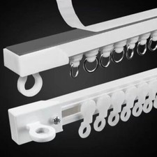 0,5 Meter selbstklebend biegbar gewendelte Gardinenschiene gerade Ecke Erker Fensterschiene