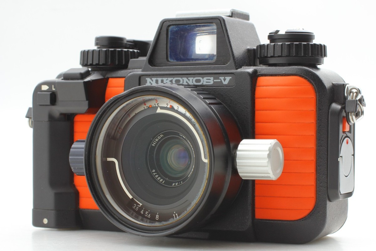 Nikon NIKONOS-V ニコノスv 28mm 35mm NEAR MINT+++】 Nikon Nikonos V Orange 35mm Film Camera UW 28mm f