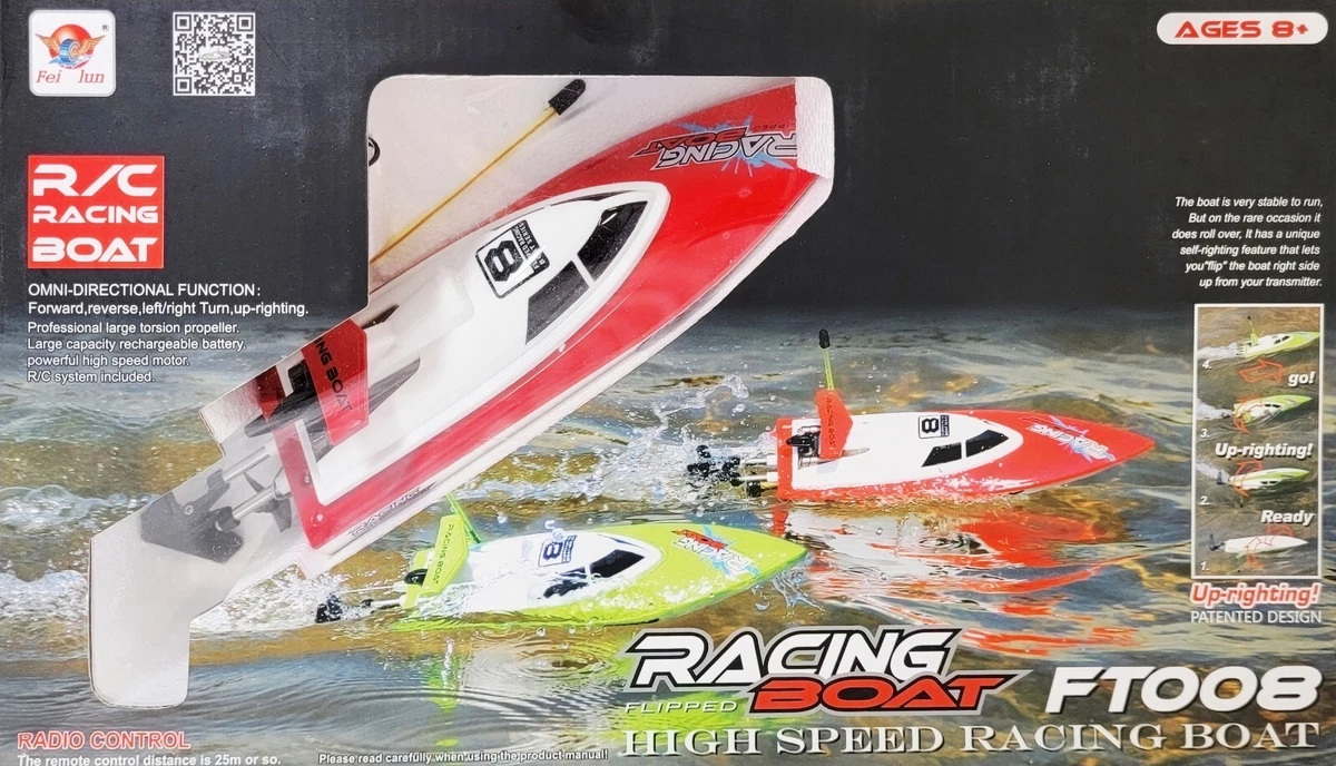 NEW Feilun FT008 RTR Brushless R C Racing Boat RED NIB NOS